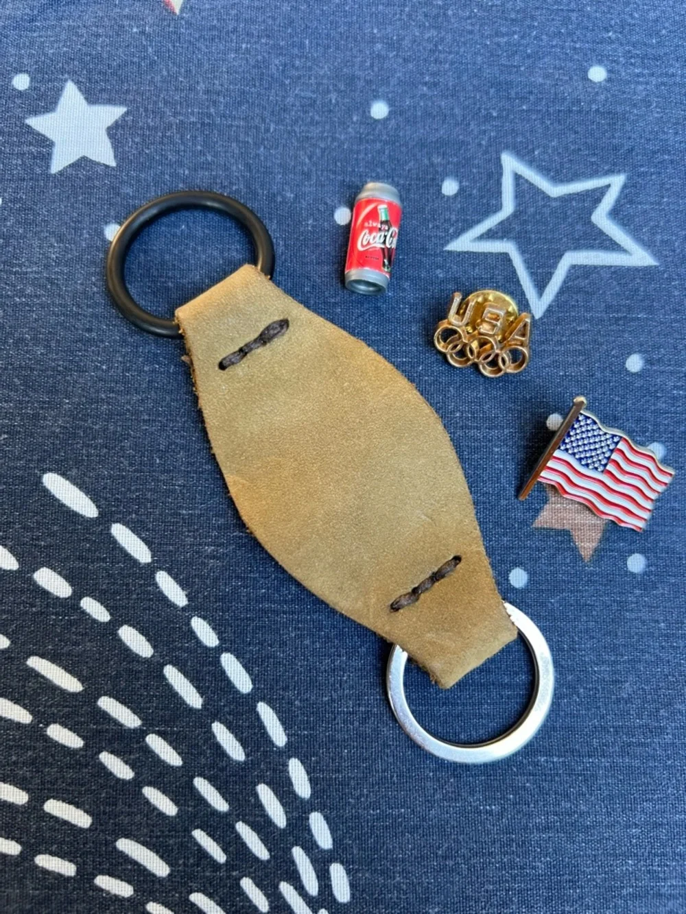 Ariat leather keychain